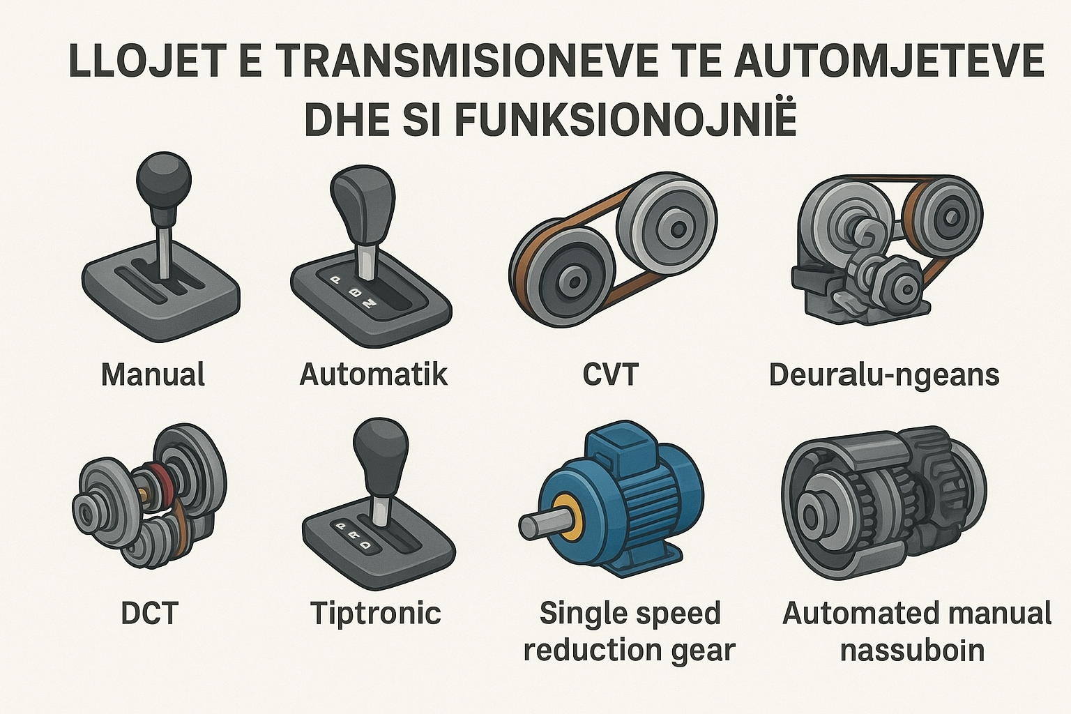 Verifiko Veturen - Llojet e transmisioneve